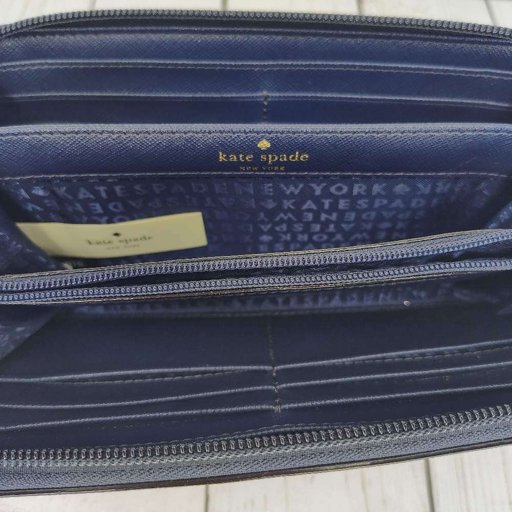 Kate Spade Haven Lane Neda Glitter Dot Zip Around Wallet - Picture 13 of 15